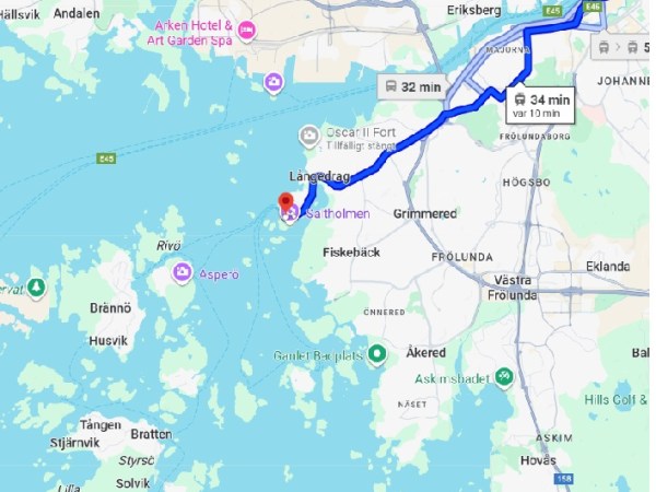 Step by step. How to travel from Gothenburg City to ferries and archipelago boats